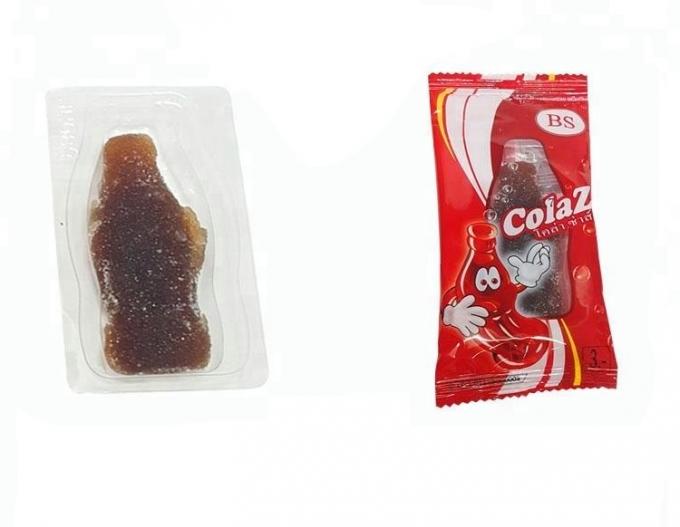 Cola Flavor Chewy Gummy Candy Cola Bottle Shape Granulated Sugar Coated
