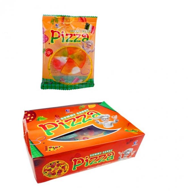 Pizza Shape Soft Sweet Gummy Candy Fruit Juice Flavored For Supermarket