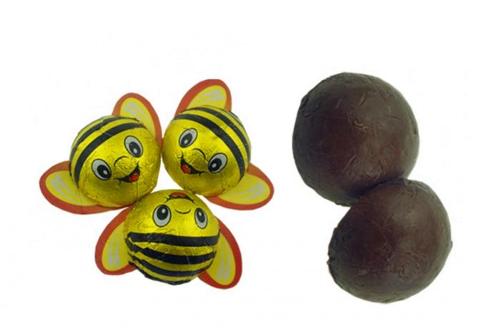7.5 G Interesting Animal Shaped Chocolates Bee Shaped Sweets For Supermarket