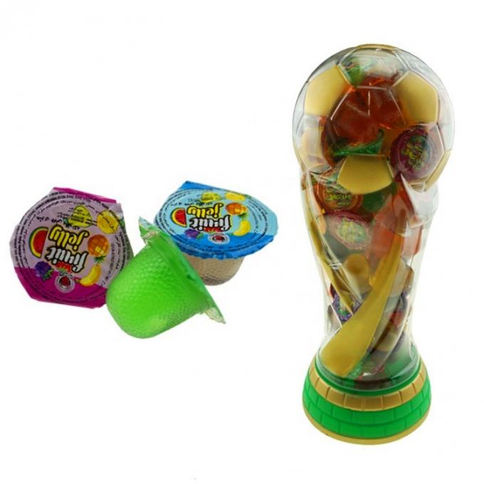 World Cup Shape Fruity Pudding Sweets Apple Strawberry Blueberry Flavor