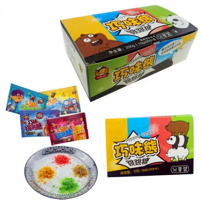 Multicolored Halal Pop Boom Popping Candy , Kids Magical Popping Candy
