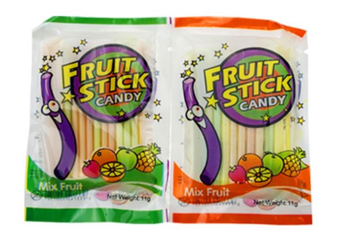 Multicolor CC Stick Candy Assorted Fruity Flavor With Tattoo Halal Product