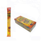 Gelatin Based Chewy Candy Sour Sweet Powder Center Filled Long Stick Shape