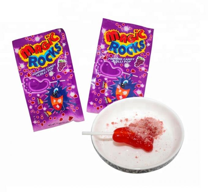 Kindergarten Lollipop Popping Candy Fruit Flavor Halal Product Brush Shape